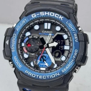 Casio G-shock GULFMASTER GN-1000B-1AJF Black x Blue Tested Japan Used F/S - Picture 1 of 19