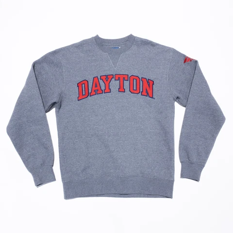 Dayton Flyers Sweatshirt Men's Small Gear for Sports Gray Crewneck Embroidered Cover
