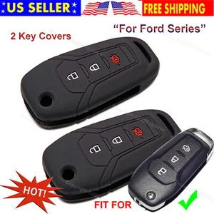 2 piezas Funda protectora de silicona control remoto para coche inteligente para Ford Key - Imagen 1 de 4