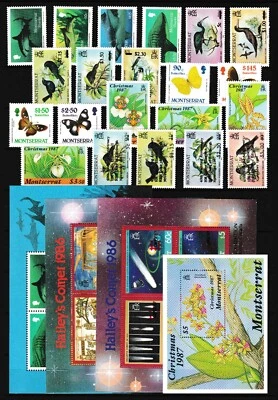 Montserrat Year Set 1987 MNH Selection Year Set with Blocks aVF/XF Z3722 *Remark - Image 1 of 4