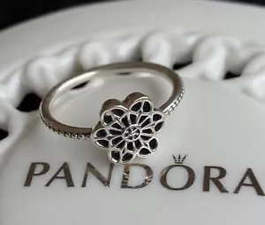 Authentic Pandora Floral Daisy Lace Ring #190992 - Picture 1 of 4