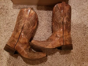 Corral Westernstiefel Herren Cross Wing Square Toe 10 D Sand Beige AB096 mit Karton - Bild 1 von 5