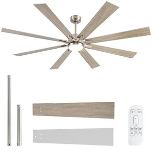 Uaikiea Outdoor Ceiling Fans for Patios with Light 72 inch Large Ceiling Fan ... - Picture 1 of 9