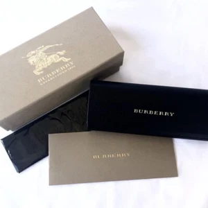Burberry Sunglasses Case with Box with Pouch, Cleaning Cloth & Papers - Picture 1 of 4