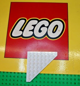 lego 30504 White Wedge, Plate 8 x 8 Cut Corner - Imagen 1 de 1