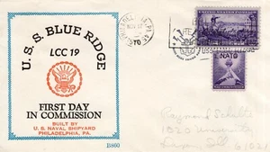 USS BLUE RIDGE LCC 19 FIRST DAY IN COMMISSION, PHILADELPHIA, PA,  1970  FDC19614 - Picture 1 of 1