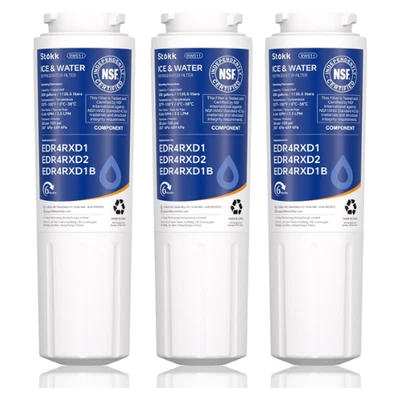 STOKK 3 PK UKF8001 Refrigerator Water Filter for Whirlpool EDR4RXD1 Everydrop Filter 4
