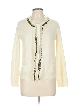NWT Donna Karan New York Women Ivory Wool Cardigan L - Image 1 of 4