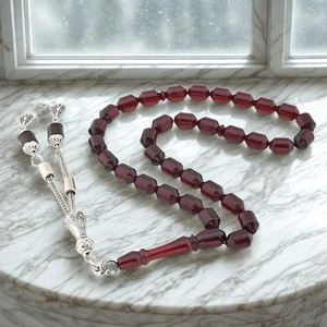 Tightening Amber 33  beads Islamic Prayer Beads Misbaha Rosary worry 406056 - Picture 1 of 9