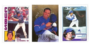 Ryne Sandberg - 3 Card Lot - 1983 Topps RC 1984 Topps Fleer Ultra Gold Medal- EX - Picture 1 of 2