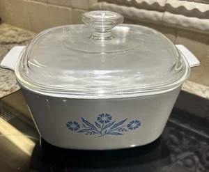 Corning Ware vintage fiordaliso blu anni 60 2-1/2 qt. Con coperchio A-9-C - Foto 1 di 3