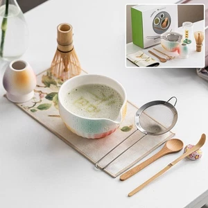 7/8Pcs with Pouring Spout Matcha Whisk Green Tea Brewing Cup Matcha Equipment - Picture 1 of 19