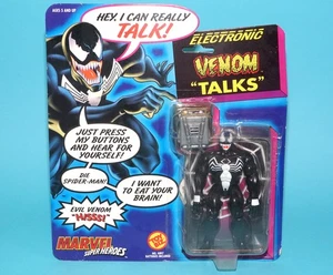 MARVEL ELECTRONIC SUPER HEROES VENOM TALKS MOC MOSC US CARD 1991 TOY BIZ - Picture 1 of 7