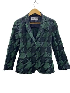 Issey Miyake Tailored Jacket/1/Nylon/Green/All-Over Pattern/Im13Fd557// - Picture 1 of 6