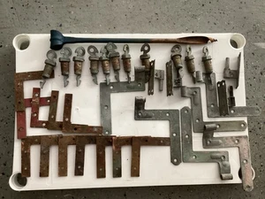 Antique Shutter Hardware Lot & Wood Boring Tool - Picture 1 of 4