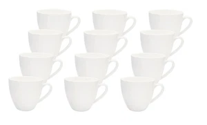 12 Stück Keramik Kaffeetassen 200ml 200 ml Becher Pot Teetassen weiß - Bild 1 von 8