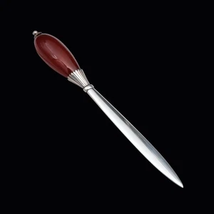 Georg Jensen Art Nouveau Sterling Silver Letter Opener with Carnelian #202. - Picture 1 of 3