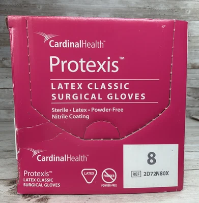 Protexis Latex Classic Surgical Gloves Sterile *1 Box* Size: 8 *See Date*2-24 - Image 1 of 4