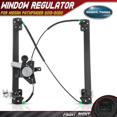 Power Window Regulator w/ Motor 6pin for Nissan Pathfinder 2013-2021 Front Right - Image 1 of 4
