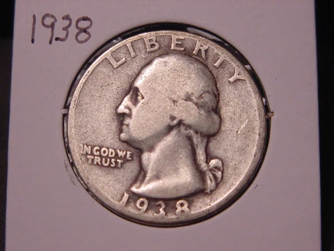 1938 WASHINGTON QUARTER F NICE FREE SHIPPING Cover