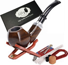 Ebony Wooden Tobacco Pipe with Accessories and Gift Package