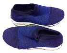 Womens Blue Two Tone Sock Top Running Sneakers Work Comfort Shoes Size US 10