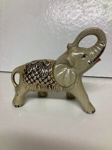 Vintage Elephant Porcelain Figurine Glazed-made in Brazil