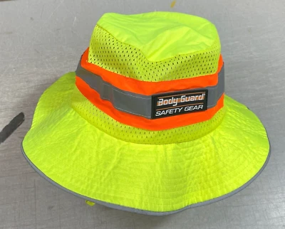 BODY GUARD Safety Gear Hi Vis Boonie Hat Unisex Chin Strap Reflective Vent S/M - Image 1 of 4