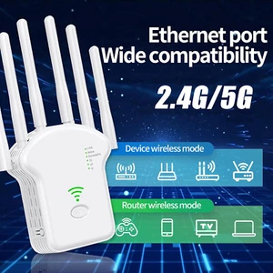 1200Mbps WiFi Range Extender Repeater Wireless Amplifier Router Signal Booster - Picture 1 of 15