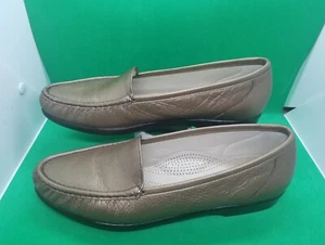 SAS Tripad Comfort Slip On Women's Loafers Gold Brown Leather Shoes Size 11N - Picture 1 of 11