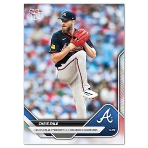 2025 Topps Now - Chris Sale - #233 - MLB HISTORY 2.500 K's - Braves - PREVENDITA - Foto 1 di 2