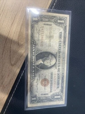 1935A One Dollar Hawaii Overprint War Time Currency RARE A-C Block Letters UNC - Image 1 of 4