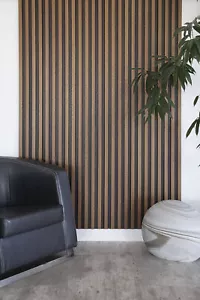 HEXIM Lamellenwand 2m Wandpaneele hellbraun HDPS Akustik Paneele Wand Holz Optik - Bild 1 von 12