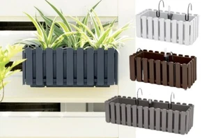 Balkonkasten Blumentopf Blumenkasten Landhaus-Design Halterungen Pflanzkasten - Bild 1 von 5