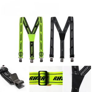 Brand New Heavy Duty Braces Pant Suspenders Adjustable Y Back Suspender Straps - Picture 1 of 26