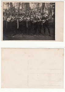 Wandervogel Bewegung ? mit Mandoline, Musik Jugend Naturfreunde RPPC c.1915  - Bild 1 von 1