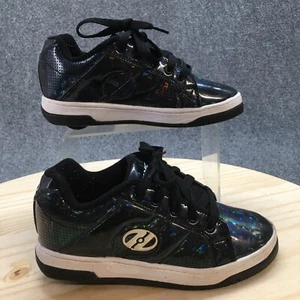 Heelys Shoes Youth 3 Hologram Sneakers Black Lace Up Comfort Low Top Round Toe - Picture 1 of 18