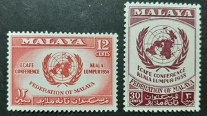  MALAYAN FEDERATON MALAYSIA 1958 SG 6 - 7 MNH OG - Picture 1 of 2