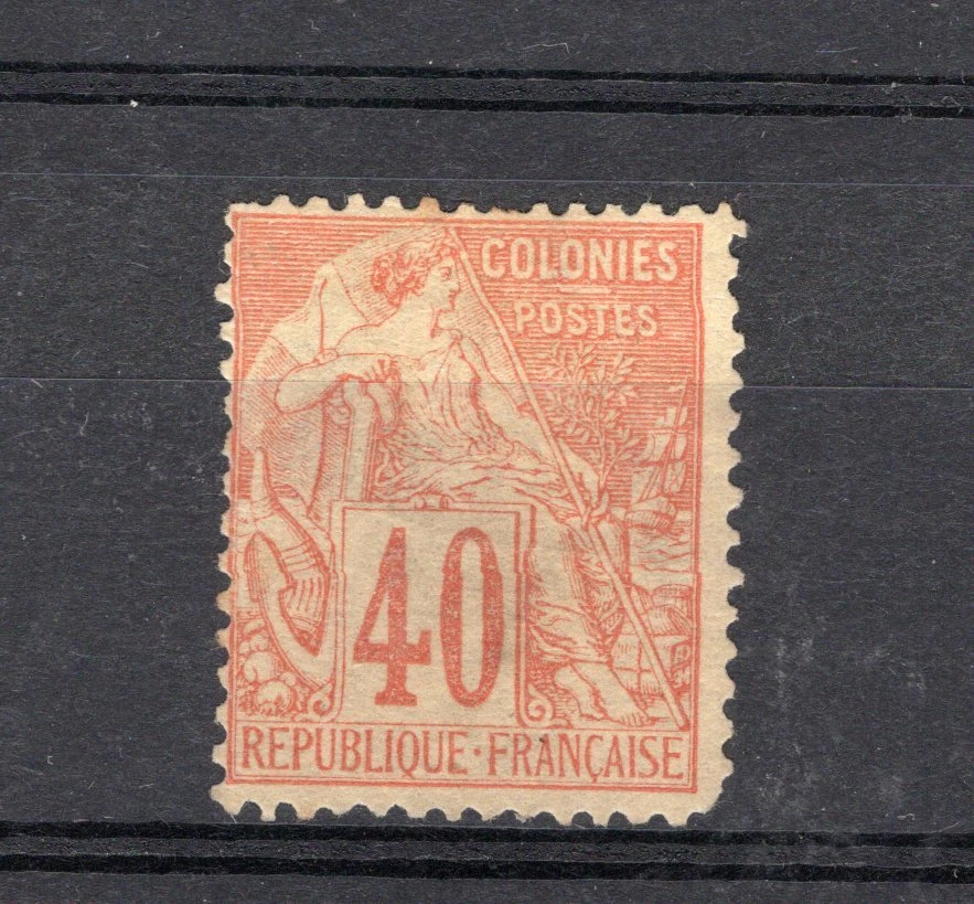 FRANCE COLONIES, YV # 57, M NO GUM, BROEKN ON THE RIGHT BOTTOM CORNER - Image 1 of 1