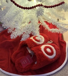 WONDERSHOP TARGET BULLSEYE EXCLUSIVE HOLIDAY SLIPPERS XL 9/10 M 11/12 W TIKTOK - Picture 1 of 5