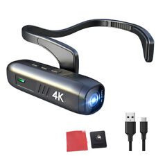 4K UHD Head Mounted Video Camera Camcorder Wearable Vlog Camera Hands-Free G2I7