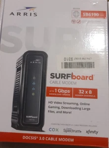 ARRIS SURFboard SB6190 DOCSIS 3.0 32 x 8 Gigabit Cable Modem SEE DESP - Picture 1 of 4