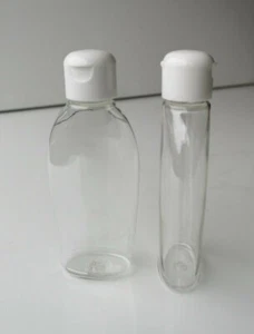 Restposten 1000 Plastikflaschen oval klar 60ml Flip Top 24mm dicker großer Buchstabe  - Bild 1 von 11