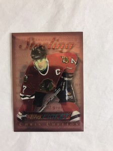 CHRIS CHELIOS 1995-96 Topps Finest Hockey REFRACTOR Parallel #121 BLACKHAWKS