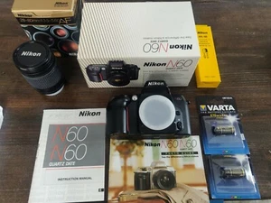 Nikon N60 35mm Film Camera. Black Body. Bundle. Brand New!! - Picture 1 of 10