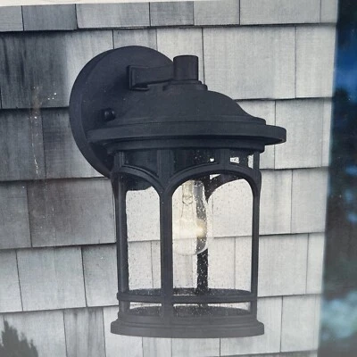 Quoizel Lighting Kessel  1 Light Wall Lantern Dimmable Matte Black - Image 1 of 4