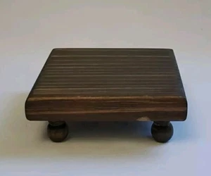 Handgefertigte quadratische Holztischerhöhung, Tablett mit Fuß, Küche Bad Wohndeko - Bild 1 von 3