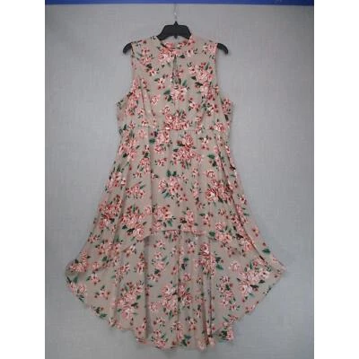 Vestido sin mangas tórrido beige floral boho alto bajo de moda para mujer talla 1 Foto 1 de 4