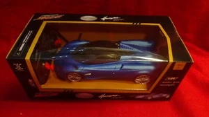 1:24 Pagani Huayra RC Blue Roadster. 27Mhz, Full Function, Remote; Very Sharp - Picture 1 of 7