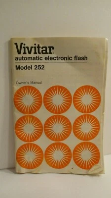 VIVITAR 252 AUTOMATIC ELECTRONIC FLASH USER INSTRUCTION MANUAL OPERATING GUIDE - Image 1 of 2